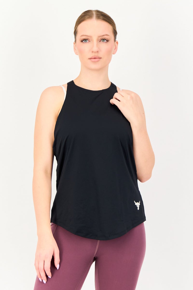 UNDER ARMOUR Women Sportswear Fit Sleeveless Training Tank Top, Black - Image 1