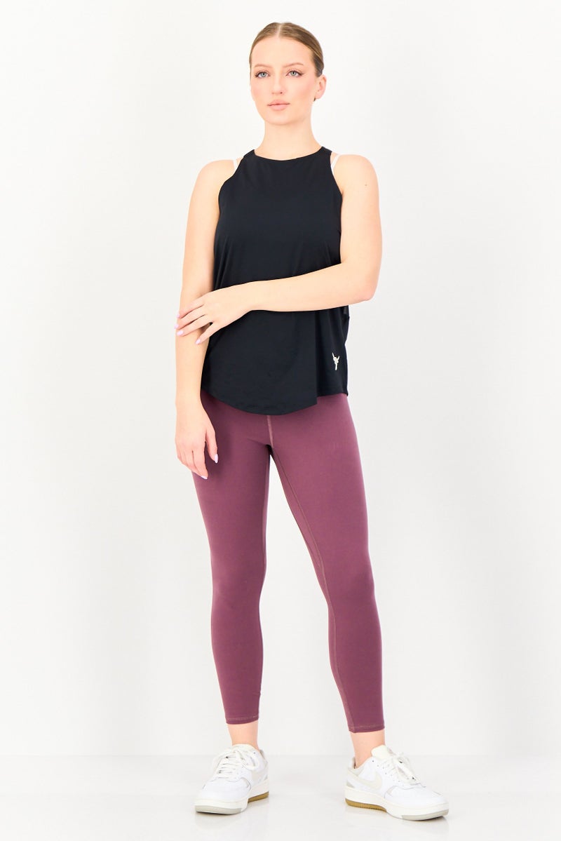 UNDER ARMOUR Women Sportswear Fit Sleeveless Training Tank Top, Black - Image 3