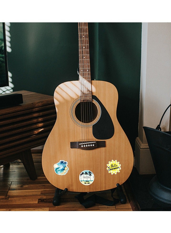 50 Pcs Enjoy Summer Coconut Beach Stickers for Laptop Cool Waterproof Vinyl Decals for Water Bottle Skateboard Luggage Helmet Bumper Car Suitable for Boys Kids Teens Adults - Image 4