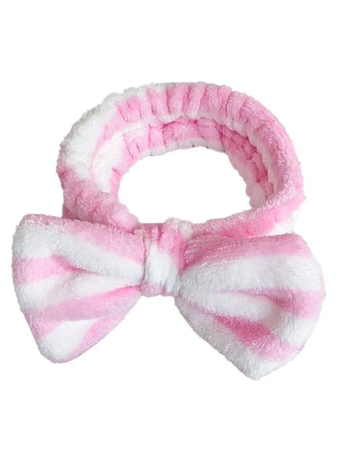 Spa Headband, Microfiber Bow Tie Headband for Face Washing, Skincare, Makeup, Sports, Elastic Hair Band for Women and Girls