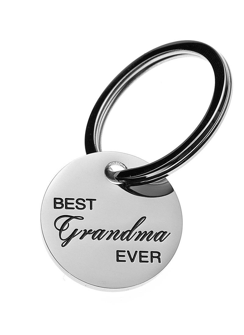 SOLDOUT Stainless Steel Key Holder with Heart Shaped Pendant Family Best Grandma Ever Keychain For Grandmother  - Image 2