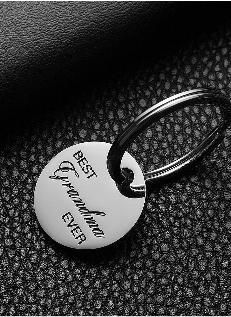SOLDOUT Stainless Steel Key Holder with Heart Shaped Pendant Family Best Grandma Ever Keychain For Grandmother  - Image 3