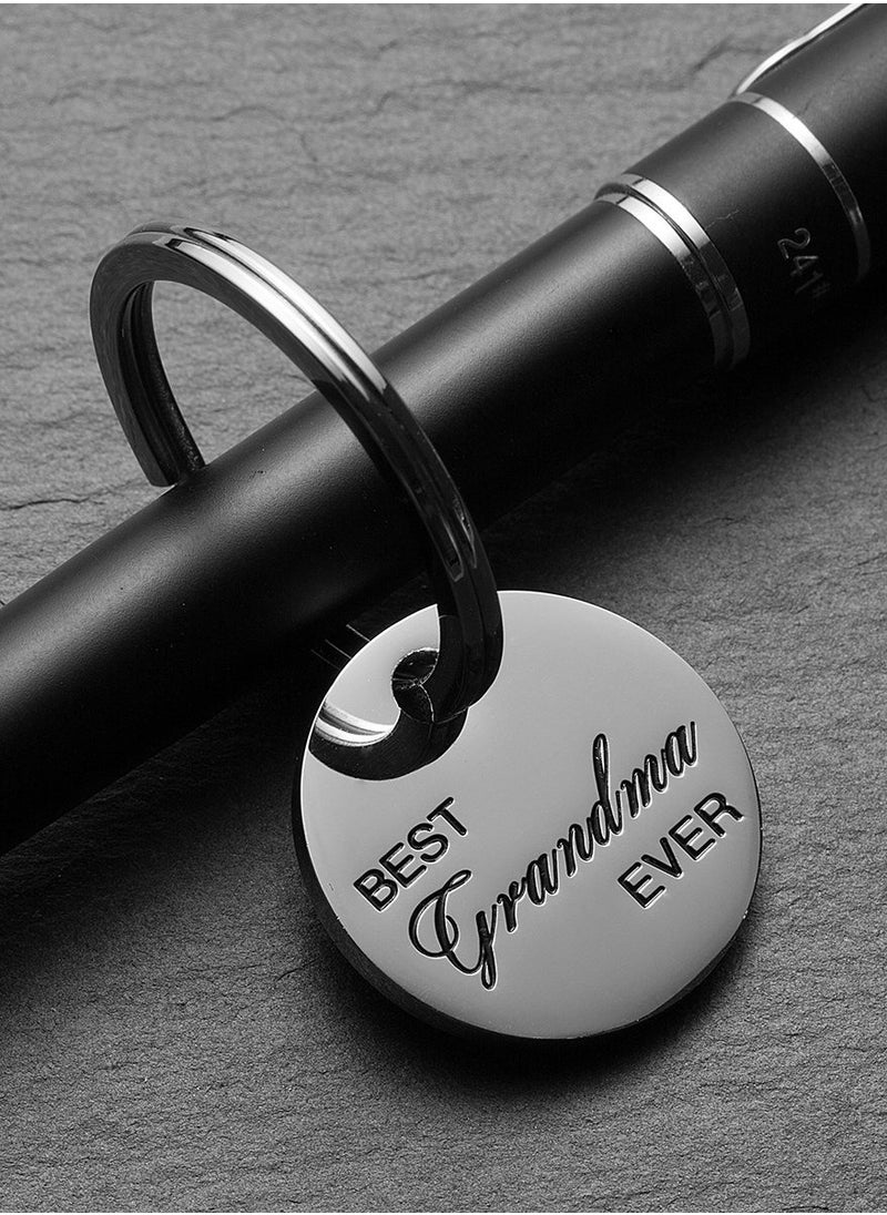 SOLDOUT Stainless Steel Key Holder with Heart Shaped Pendant Family Best Grandma Ever Keychain For Grandmother  - Image 4