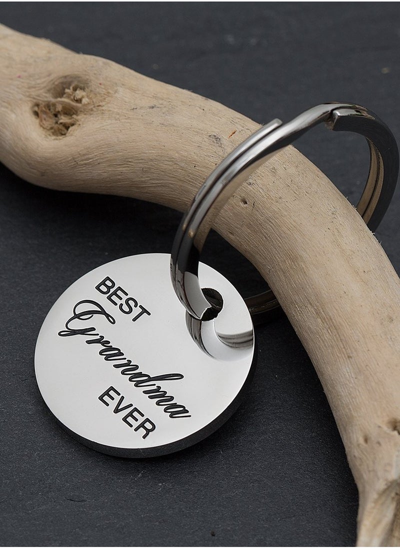SOLDOUT Stainless Steel Key Holder with Heart Shaped Pendant Family Best Grandma Ever Keychain For Grandmother  - Image 5