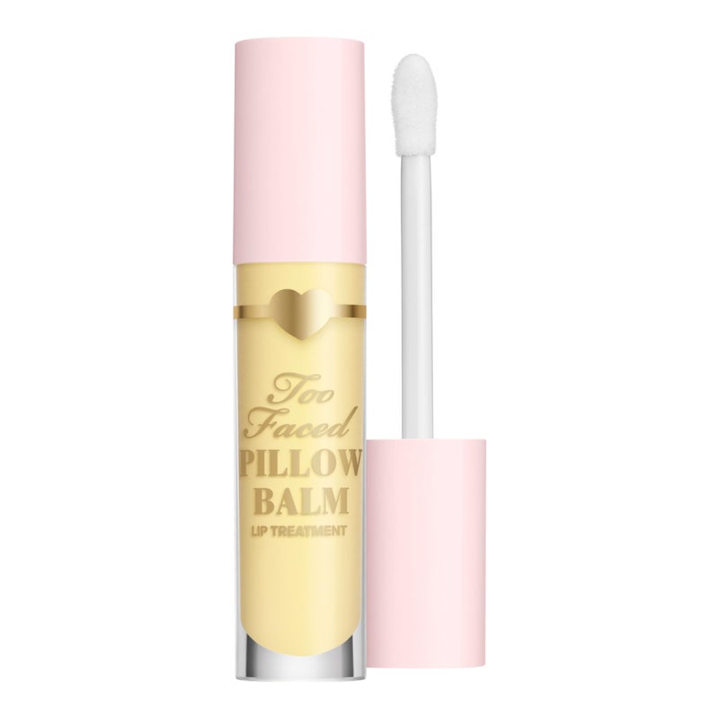 Too Faced Pillow Balm Ultra-Hydrating Lip Treatment | Liquid Lip Balm that Replenishes Lips with Hyaluronic Acid, 0.2 Fl Oz, Banana Kiss - Image 1
