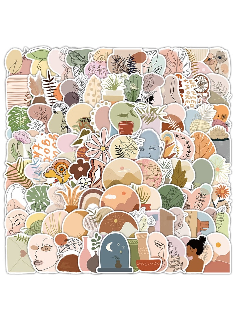 103Pcs Boho Stickers Vintage Cute Boho Aesthetic Stickers for Adults Girls Kids Vinyl Waterproof Stickers for Water Bottles Laptops Phone Journaling Scrapbook Diary Decoration - Image 1
