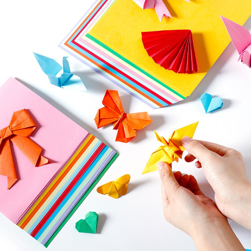Colored Origami Paper for Children – 10 Colors, 7cm to 25cm, Virgin Wood Pulp - Image 5