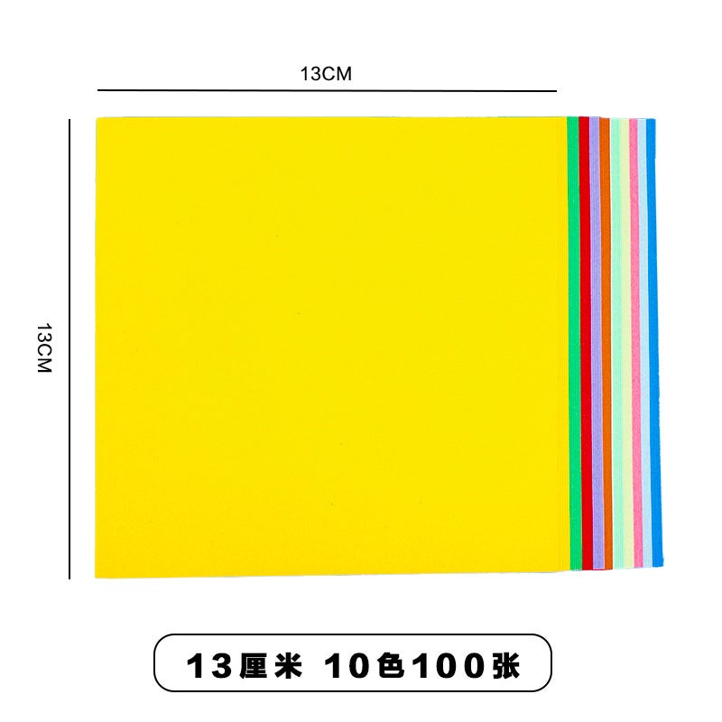 Colored Origami Paper for Children – 10 Colors, 7cm to 25cm, Virgin Wood Pulp - Image 1