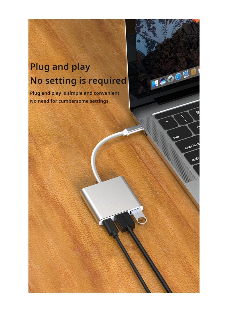 Generic - Multifunctional 3 in 1 USB C Adapter Type C With USB And Macbook Useful In Office Teaching And For Macbook Devices - Image 1
