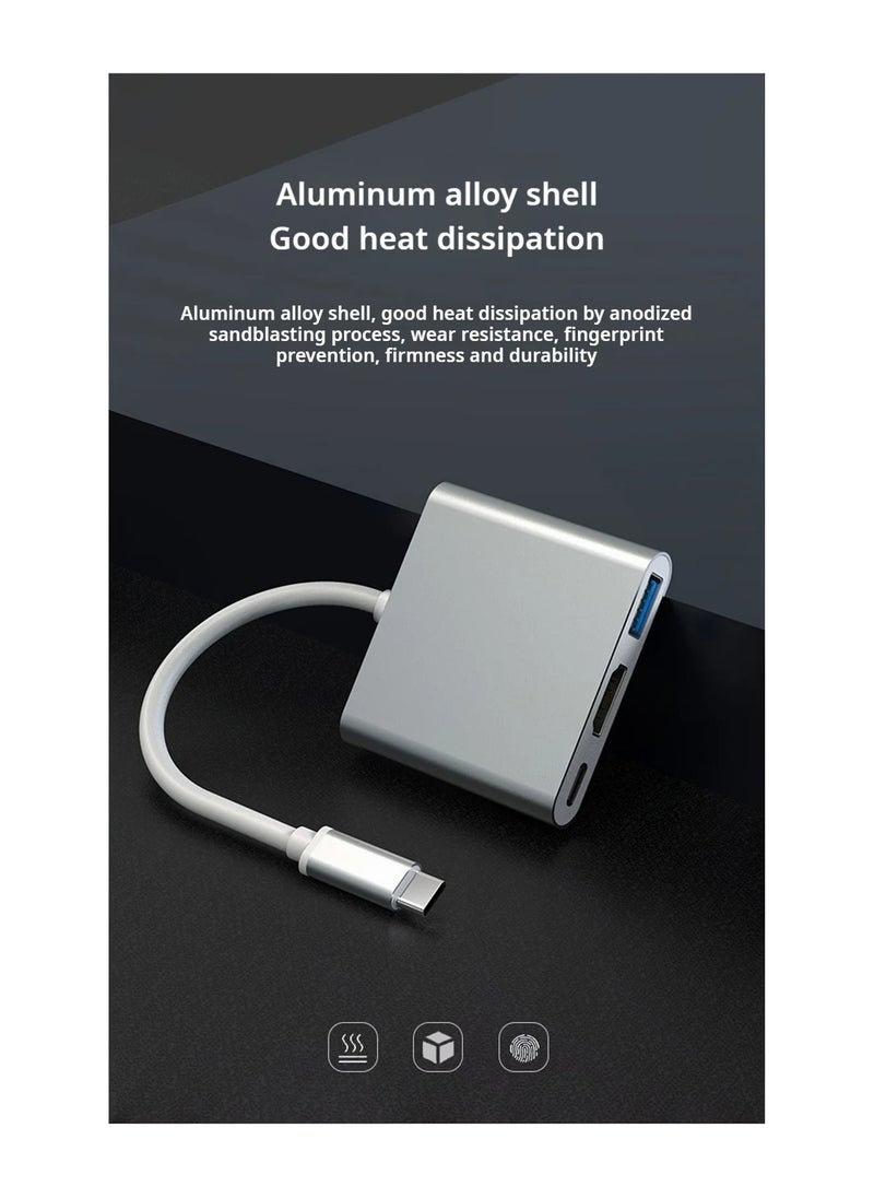 Generic - Multifunctional 3 in 1 USB C Adapter Type C With USB And Macbook Useful In Office Teaching And For Macbook Devices - Image 1