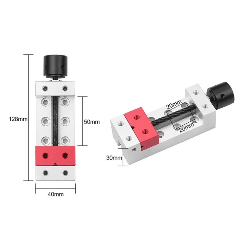50mm Aluminum Flat Clamp Bench Vise Drilling Press Vice Fixing Tool - Image 5