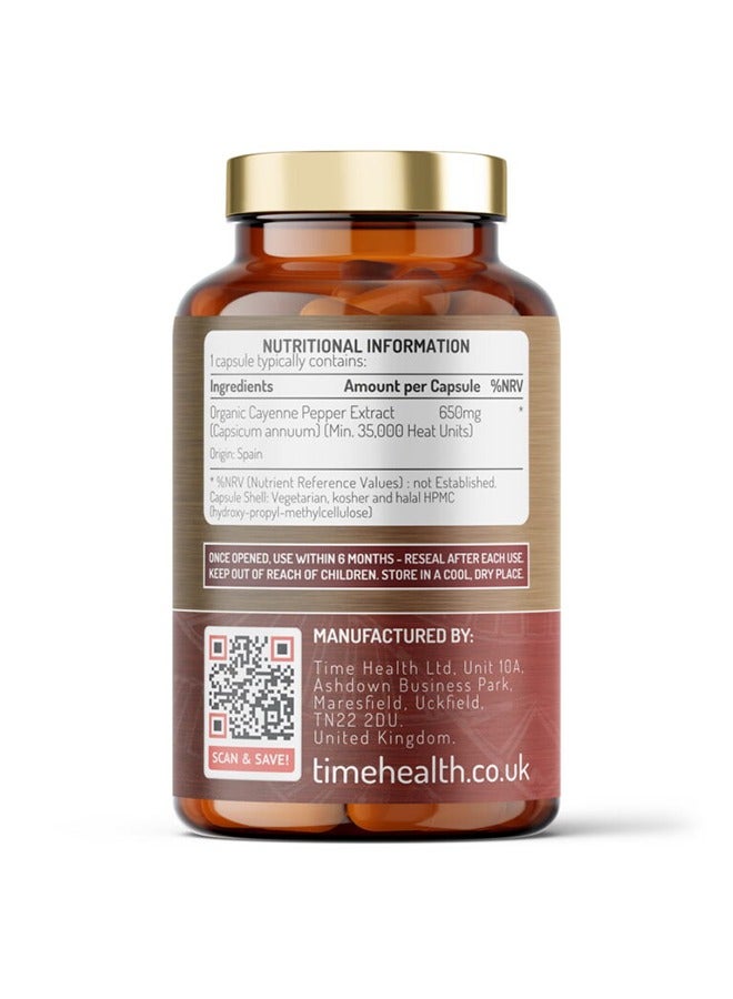 تايم هيلث – فلفل كايين عضوي – دعم الالتهابات – 120 كبسولة - Image 4