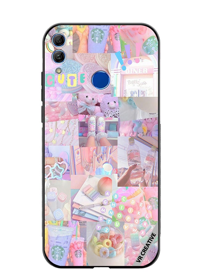 VR CREATIVE Protective Case Cover For Honor 10 Lite Cute Collage Design Multicolour