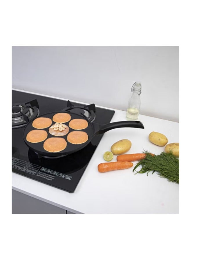 Pancake maker die-cast aluminum non-stick coating inside black  - Image 3
