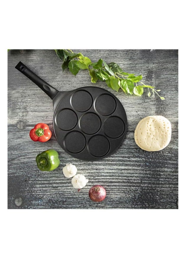 Pancake maker die-cast aluminum non-stick coating inside black  - Image 2