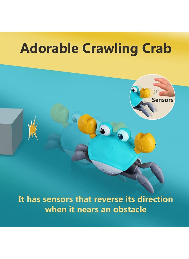 Flushrenic Crawling crab baby toy, interactive baby prone time crab with music, children walking and dancing crabs, fun boys and girls 3 years old and above baby crab toy birthday gift  - Image 5