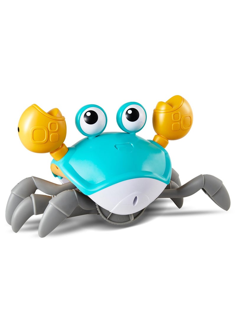 Flushrenic Crawling crab baby toy, interactive baby prone time crab with music, children walking and dancing crabs, fun boys and girls 3 years old and above baby crab toy birthday gift  - Image 1