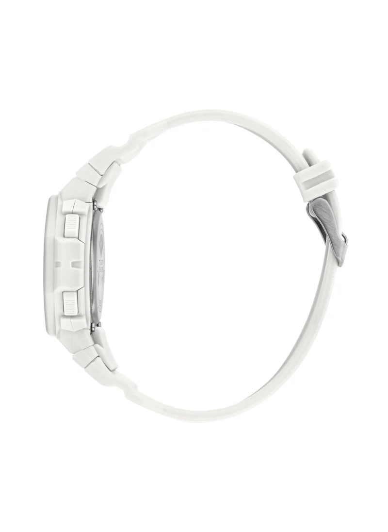 Sector EX-50 Men's Digital Watch - Digital Display Dial, 40mm Plastic Case, White Plastic Strap, Quartz, 100M Water Resistant - R3251314003