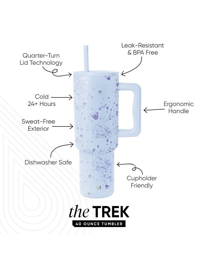 Simple Modern Simple Modern Disney 40 oz Tumbler with Handle & Straw Lid | Insulated Reusable Stainless Steel Water Bottle Travel Mug | Gifts for Women Men Him Her | Trek Collection | 40oz | Minnie Specktacular - Image 2