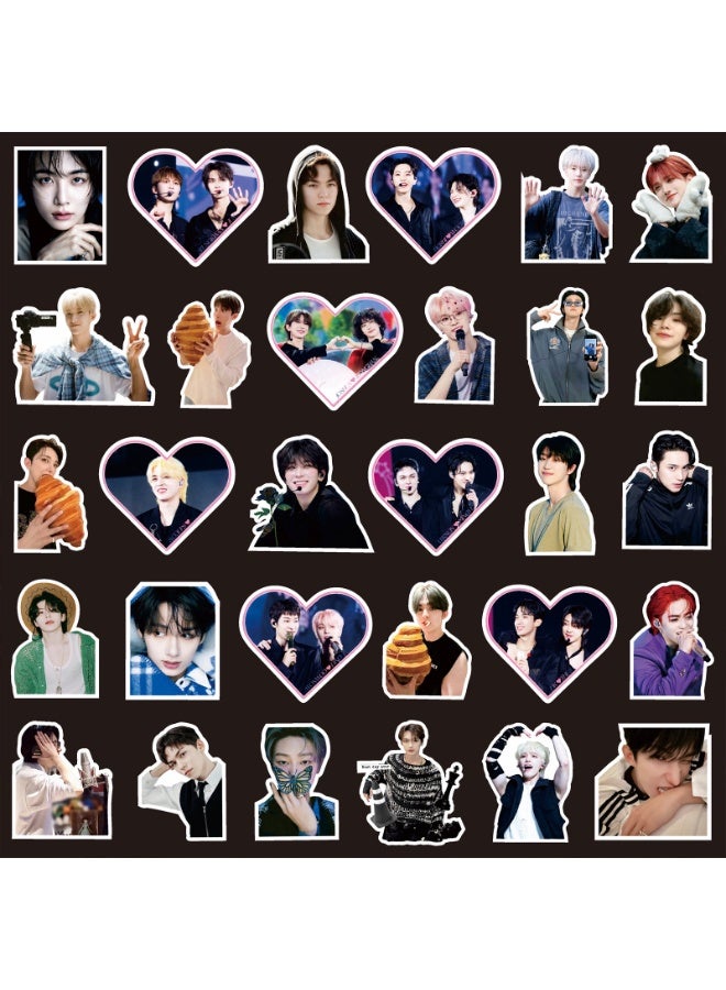 NIBEMINENT 80 Pcs Kpop SEVENTEEN Deco Kit Waterproof Stickers, High Definition Printing Bright Colors, Suitable for Laptop Skateboard Luggage Water Bottle Guitar DIY - Image 3