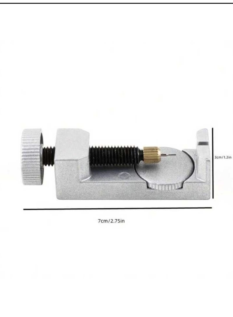 Tool for adjusting and removing the connecting pin to adjust the size of a silver watch bracelet made of iron alloy. - Image 4
