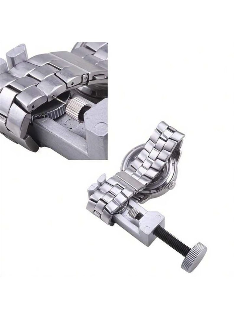 Tool for adjusting and removing the connecting pin to adjust the size of a silver watch bracelet made of iron alloy. - Image 2