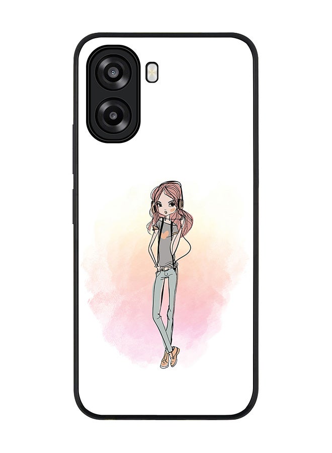 Stylizedd For Oppo A6x 5G / A6x 4G Case,Slim fit Camera Protection, Shockproof Thin Phone cover  - Girl Next Door - Image 1