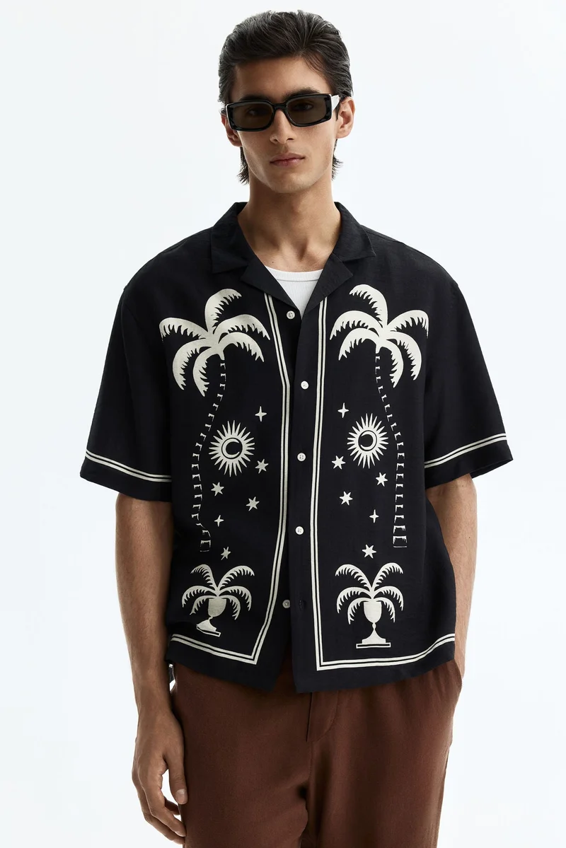 H&M Relaxed Fit Printed resort shirt