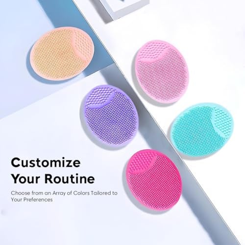 Episkey Silicone Face Scrubber Exfoliator, Soft Face Brush, Facial Cleansing Brush, Acne Blackheads Removing, Acne Pore Pad for Deep Cleaning Skin Care for Girls & Women's (FS-BLUE) - Image 2