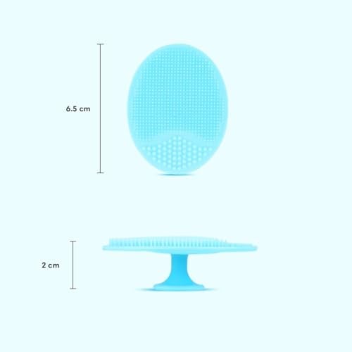 Episkey Silicone Face Scrubber Exfoliator, Soft Face Brush, Facial Cleansing Brush, Acne Blackheads Removing, Acne Pore Pad for Deep Cleaning Skin Care for Girls & Women's (FS-BLUE) - Image 5
