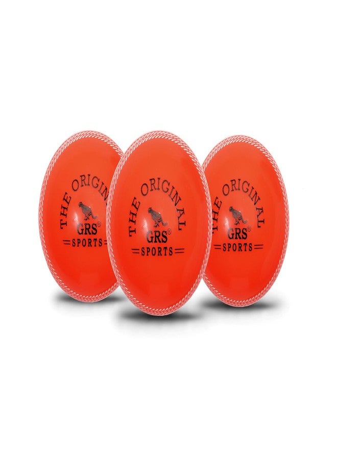 Grès GRS T-20 PVC Cricket Soft Balls Recommended for Indoor/Outdoor Street, Beach & Cricket (Pack of 3)(Orange) Tournament Ball - Image 2