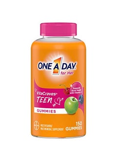 ONE A DAY Teen For Her Multivitamin Gummies Gummy Multivitamins With Vitamin A C D E And Zinc For Immune Health Support Physical Energy & More 150 Count  - Image 1