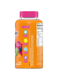 ONE A DAY Teen For Her Multivitamin Gummies Gummy Multivitamins With Vitamin A C D E And Zinc For Immune Health Support Physical Energy & More 150 Count  - Image 3