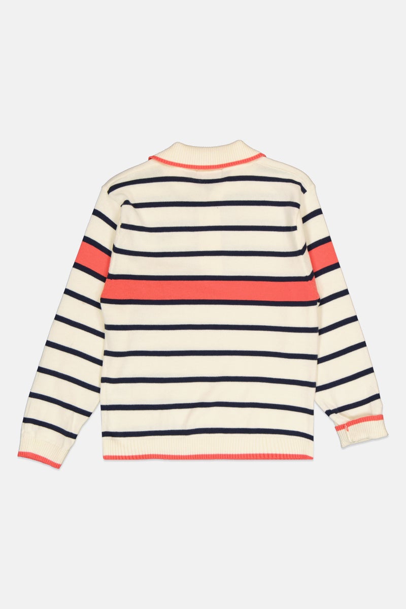 Andy & Evan Kids Boy 3 Piece Plain Shirt And Pant With Sweater Set, Multicolor  - Image 3