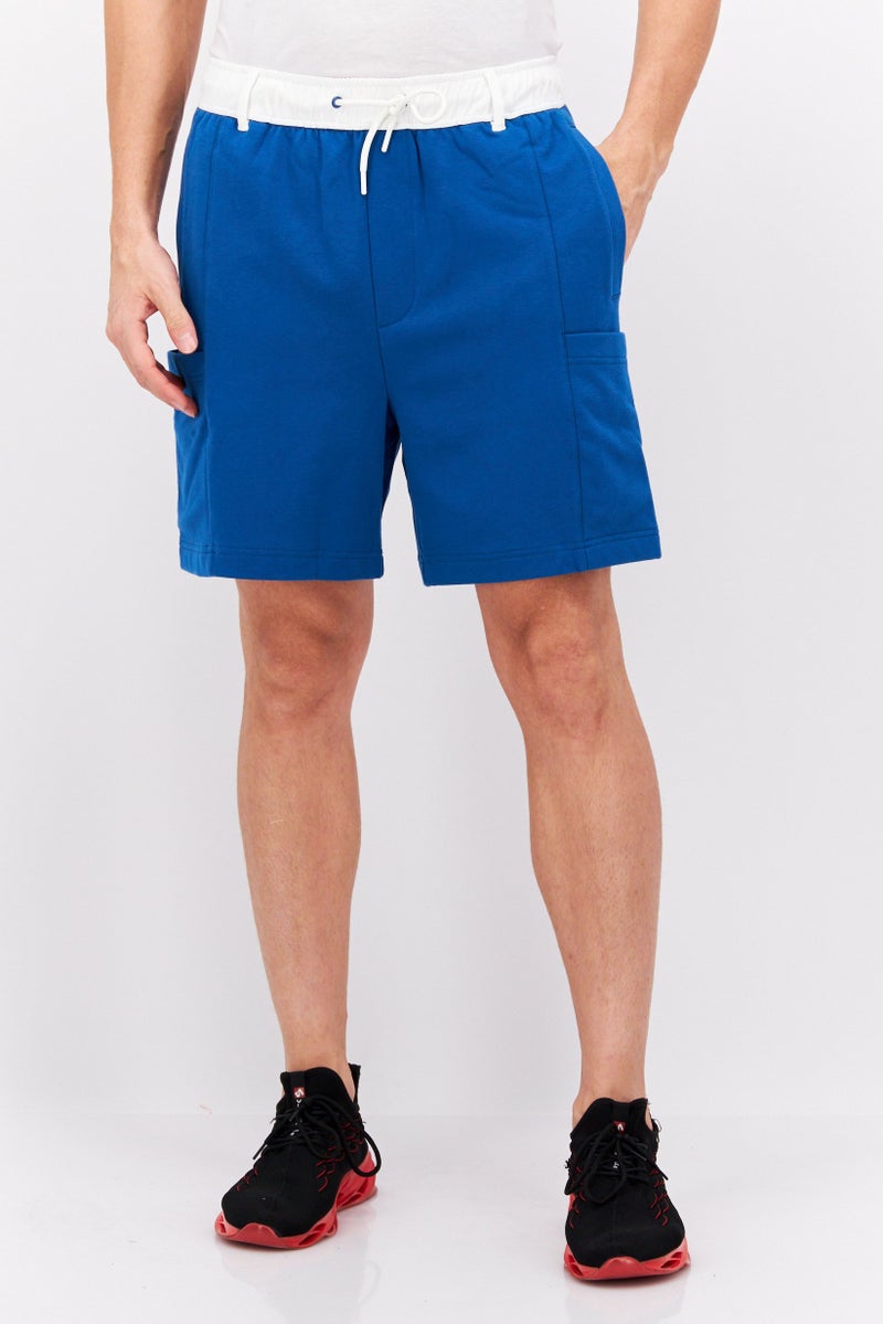 ESPRIT شورتات أساسية بسيطة للرجال بحبل سحب، أزرق - Image 1