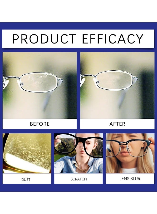 JUE FISH Lens Cleaner, Lens Scratch Remover For Eye Glasses, Eyeglass Scratch Remover, Eye Glass Cleaners Spray, Reading Glasses Cleaner, Glass Lens Scratchs Repair Kit, Lens Cleaner For Glasses Sunglasses Camera Lenses Phone Screens, 60ml - Image 2
