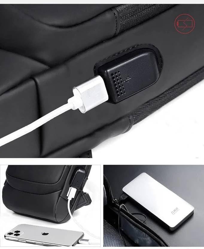 KRIFTY Fashion Anti-Theft Sling Bag with USB Port, Waterproof Crossbody Backpack, Casual Chest Shoulder Bag - Image 4
