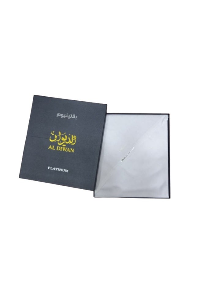 AL Diwan Al Diwan Platinum Ghutra, plain white color for men, Size: 54"  - Image 3