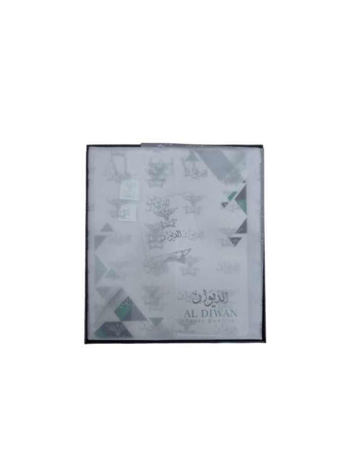AL Diwan Al Diwan Platinum Ghutra, plain white color for men, Size: 54"  - Image 4