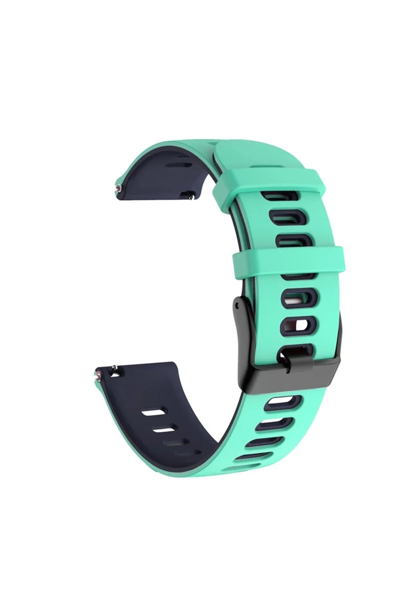 22mm Teal Midnight blue Sports Silicone Watch Strap For Venu 3/Forerunner 265 255 Music /Vivoactive