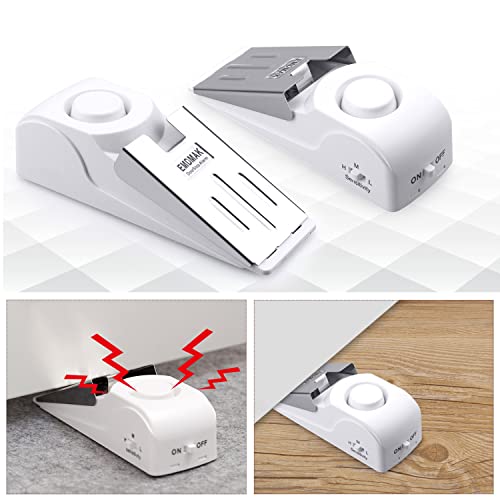 EMDMAK Door Stop Alarm with 120DB Siren Door Stop for Home & Travel (White) (Pack of 2) - Image 4