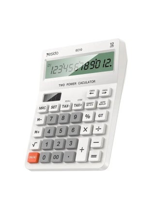 Yesido EC10 Dual Power Source LCD Display Desk Calculator