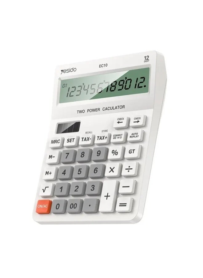 Yesido EC10 Dual Power Source LCD Display Desk Calculator - Image 1