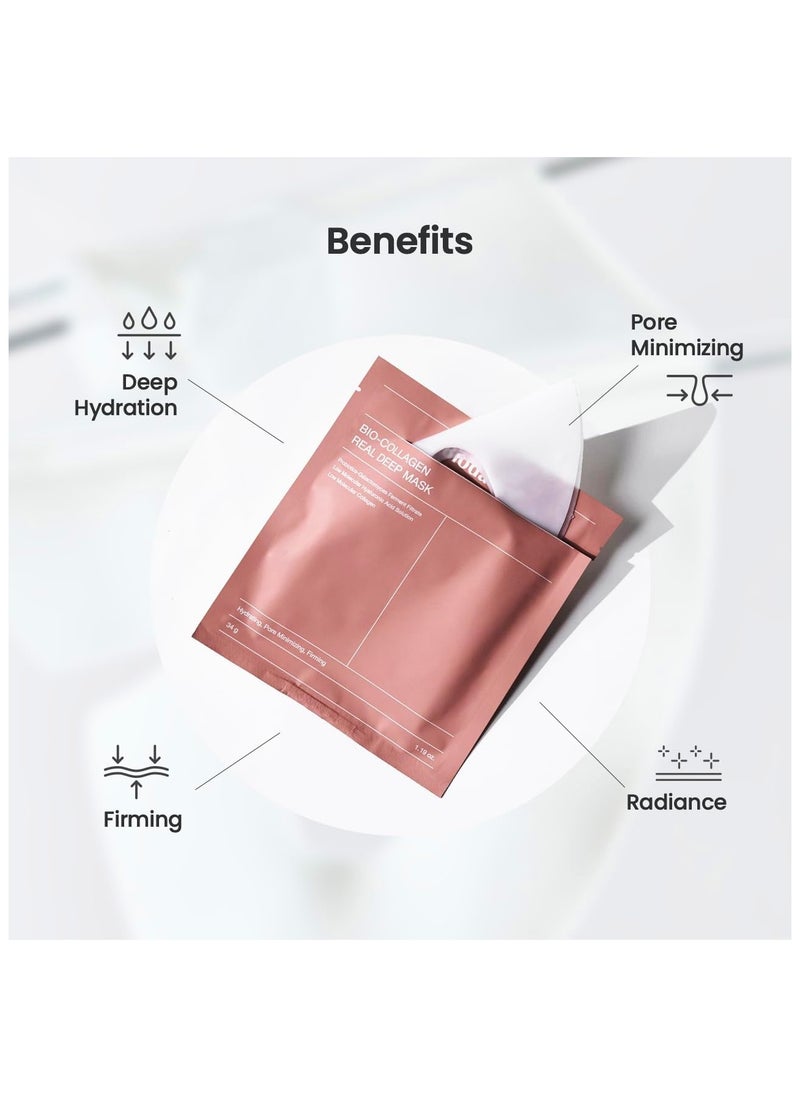 BIODANCE - Bio-Collagen Real Deep Mask, Hydrating Overnight Mask, Pore Minimizing, Elasticity Improvement, 34g x 4ea - Image 1