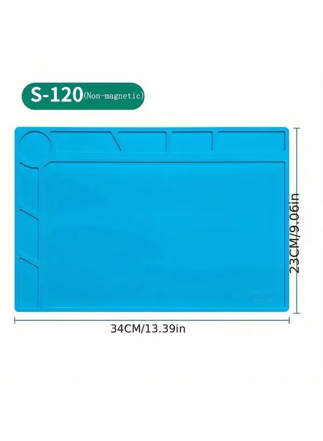 Heat Resistant Insulation Silicone Soldering Mat S 120 Non Magnetic Anti Static Workstation Pad - Image 1
