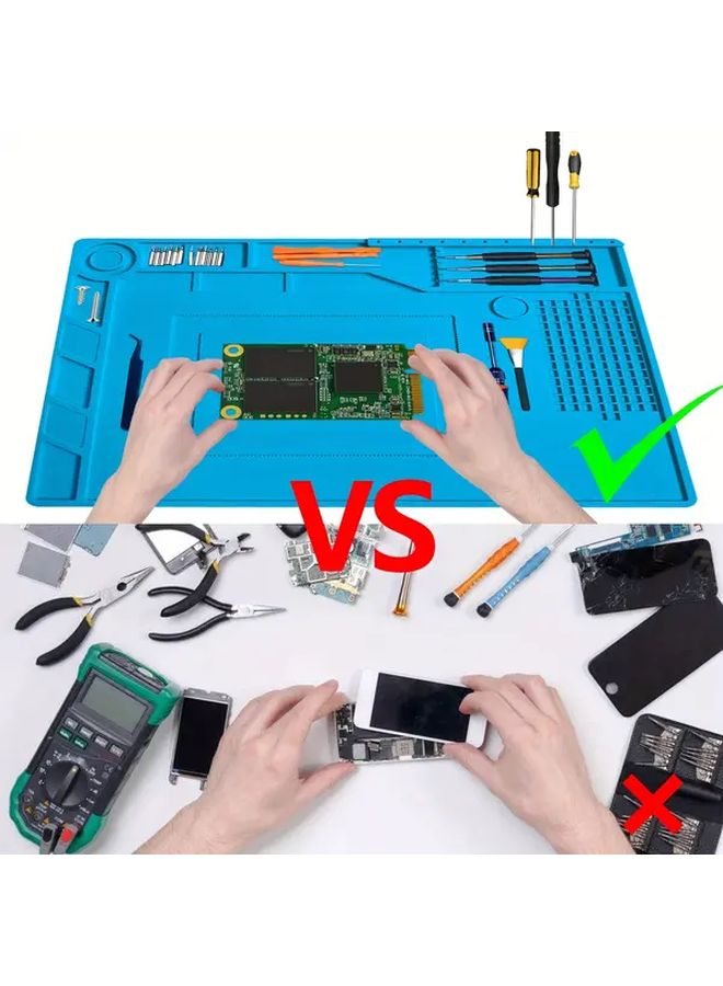 Heat Resistant Insulation Silicone Soldering Mat S 120 Non Magnetic Anti Static Workstation Pad - Image 2