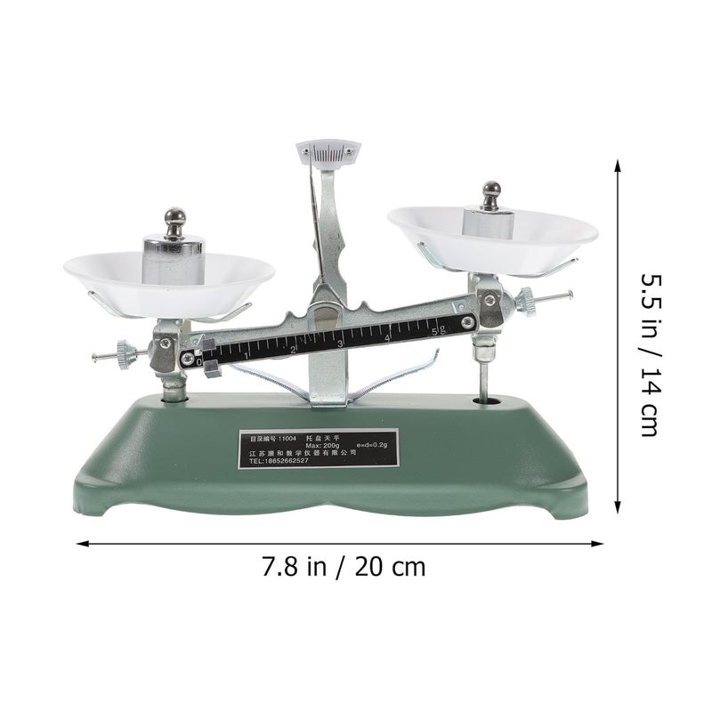 Portable 200g Three-Beam Laboratory Balance Scale with 6 Weights and Tweezers, Mechanical Scientific Scale for Classroom Experiments and Teaching Tools - Image 2