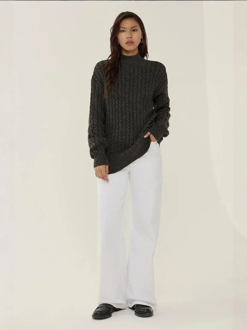 HICCUP Hair Braid Knit Sweater