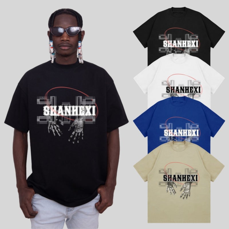 2024 Summer New Short-sleeved Men's and Women's Loose All-match American Casual High Street Hip-hop Fashion Brand Upper Clothes Half-sleeved - Image 2