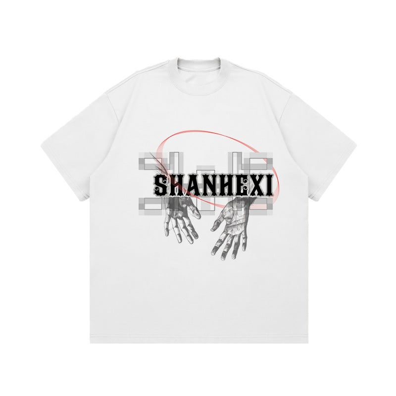 2024 Summer New Short-sleeved Men's and Women's Loose All-match American Casual High Street Hip-hop Fashion Brand Upper Clothes Half-sleeved - Image 5